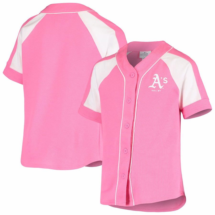 Youth Oakland Athletics Pink Team Spirit Fashion Jersey - Jersey