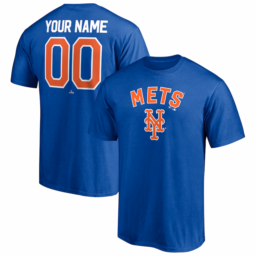 Men's New York Mets Royal Personalized Team Winning Streak Name & Number T-Shirt - Jersey