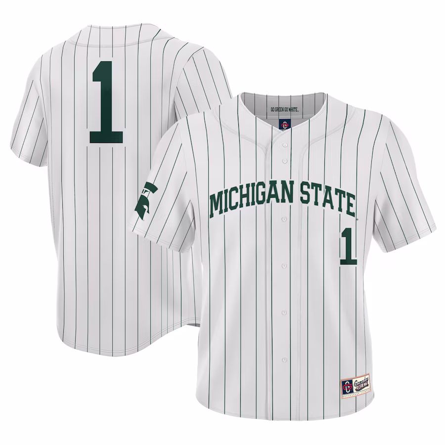 #1 Michigan State Spartans GameDay Greats Lightweight Baseball Jersey - White - Jersey
