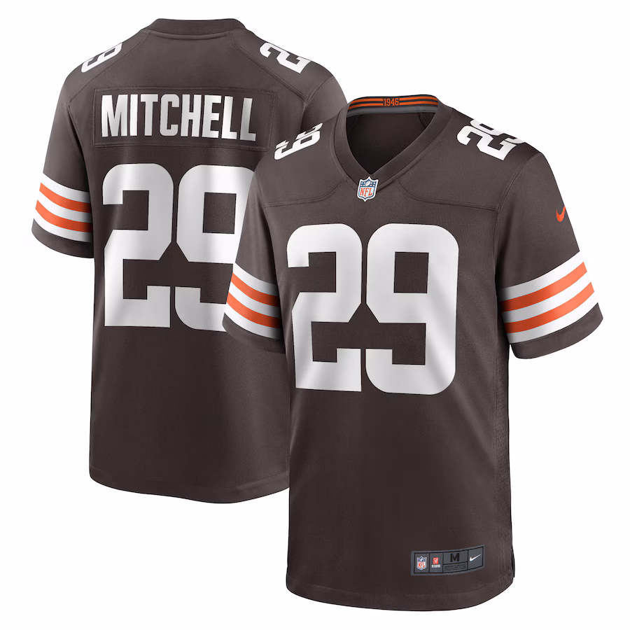 Men's Cleveland Browns Cameron Mitchell Nike  Brown Team Game Jersey - Jersey