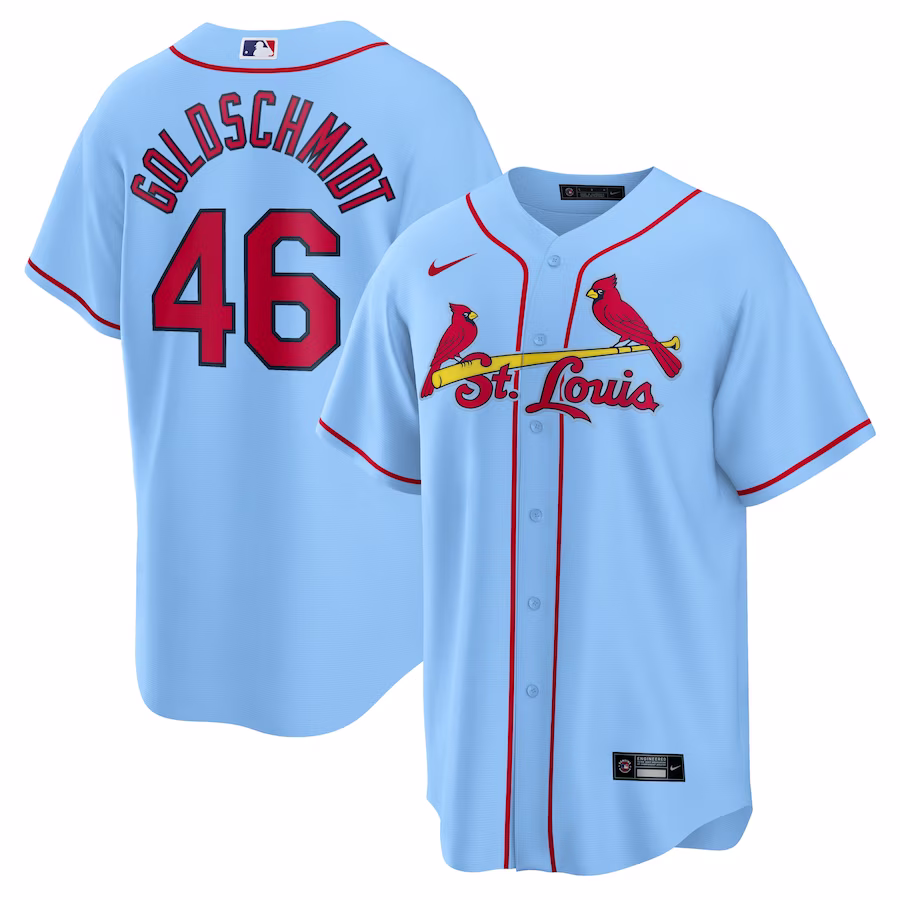 Men's St. Louis Cardinals Paul Goldschmidt Nike Light Blue Alternate Replica Player Name Jersey - Jersey