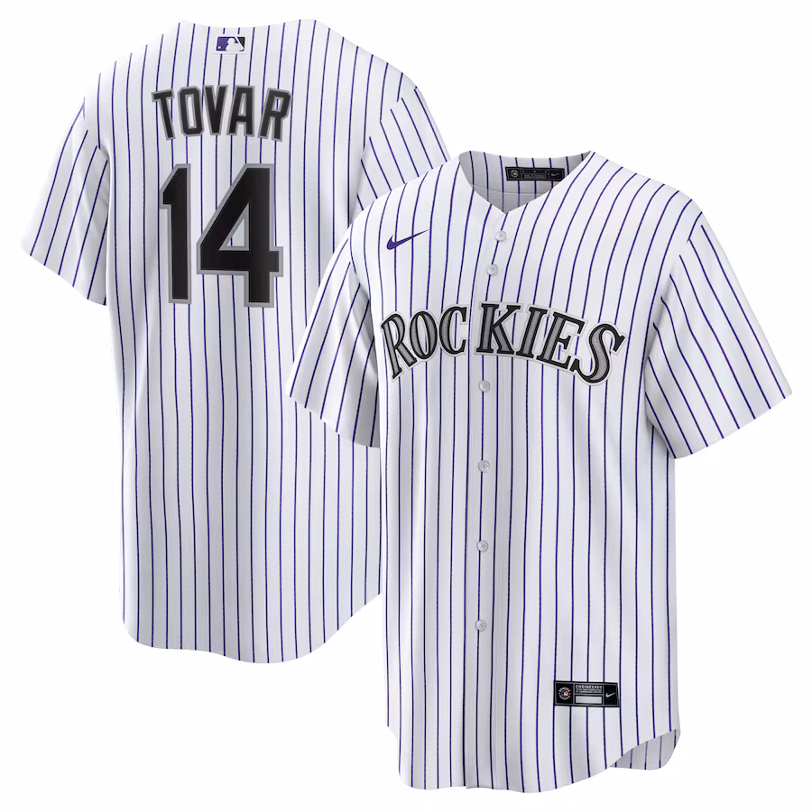 Men's Colorado Rockies Ezequiel Tovar Nike White Home Replica Jersey - Jersey