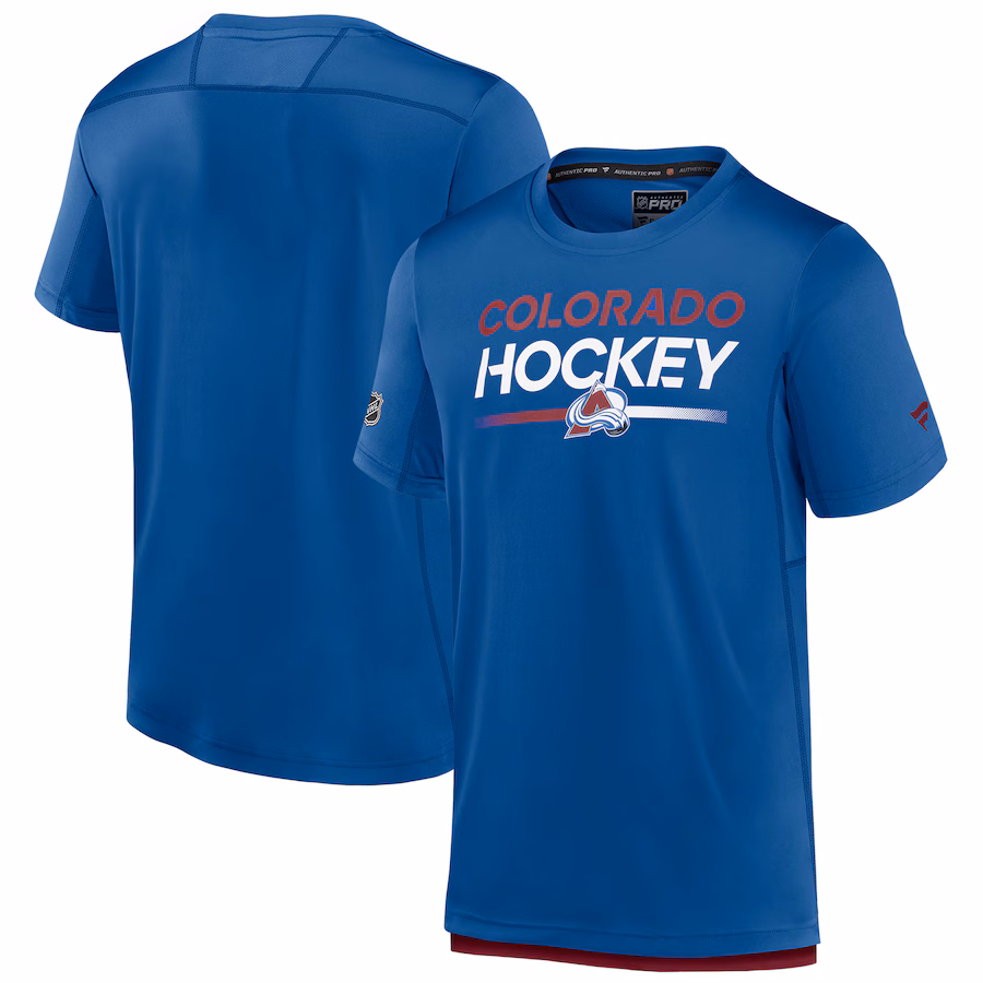 Men's Colorado Avalanche Fanatics Blue Tech T-Shirt - Jersey