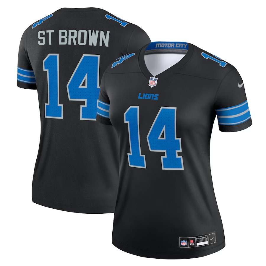 Women's Detroit Lions Amon-Ra St. Brown Nike Black Legend Jersey - Jersey