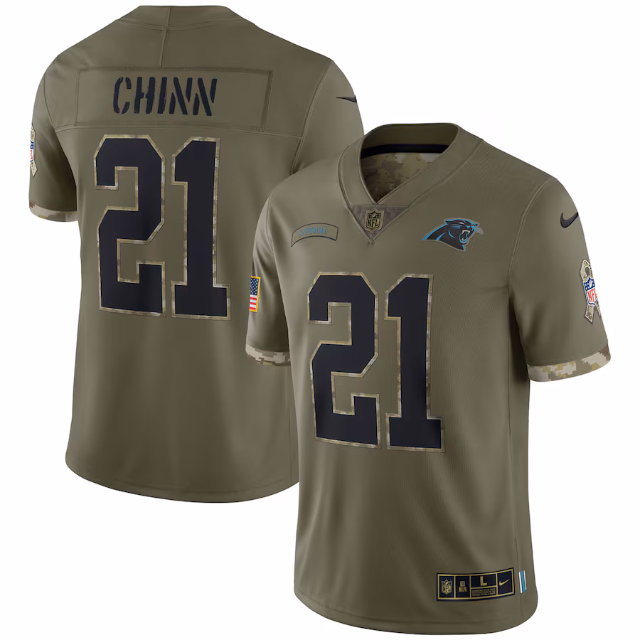 Men's Carolina Panthers Nike Olive 2022 Salute To Service Limited Jersey - Jersey