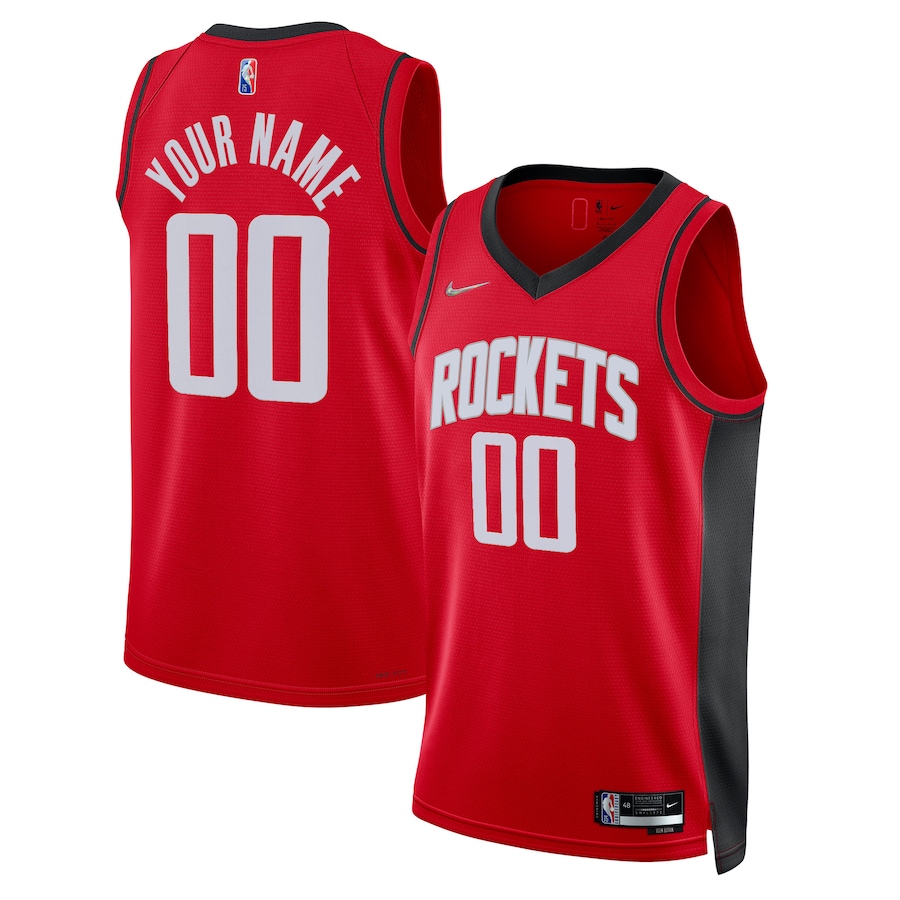 Men's Houston Rockets Nike Red 2021/22 Diamond Swingman Custom Jersey - Icon Edition - Jersey