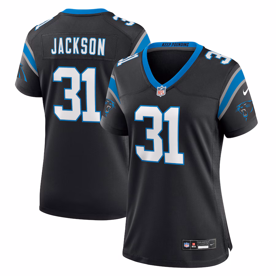 Women's Carolina Panthers Lamar Jackson Nike  Black  Game Jersey - Jersey