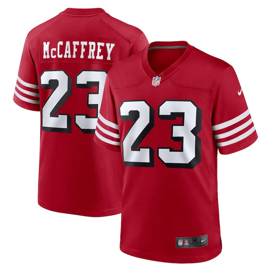 Men's San Francisco 49ers Christian McCaffrey Nike Scarlet Alternate Game Player Jersey - Jersey