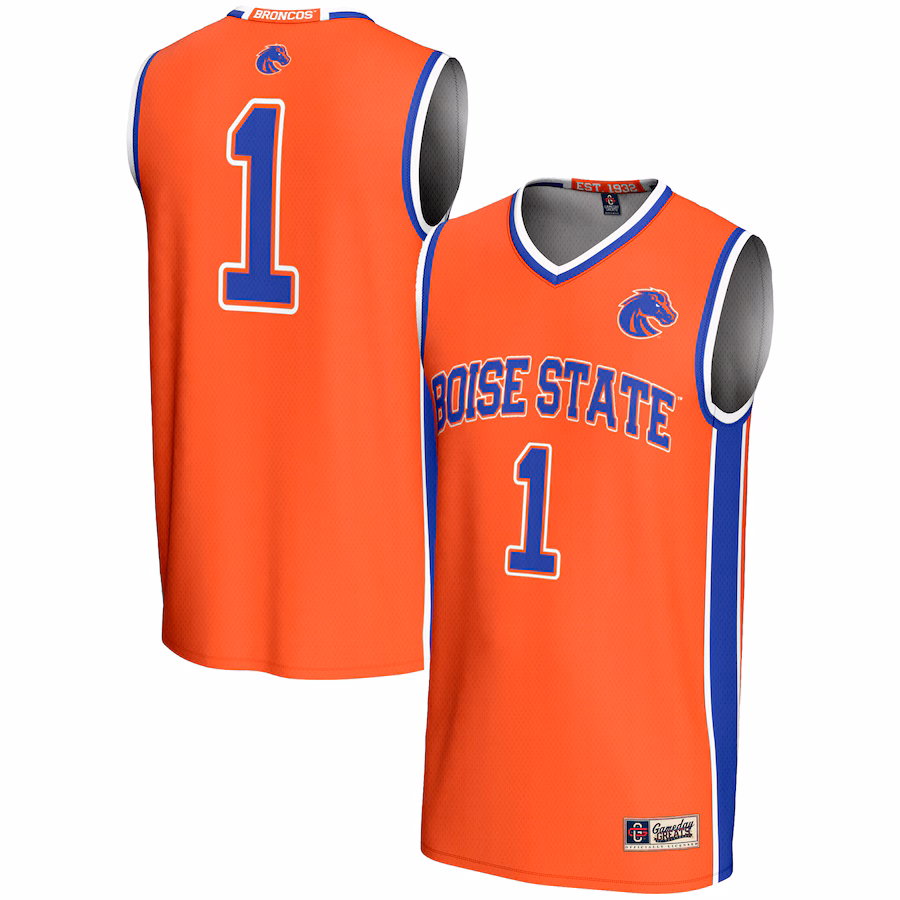 Men's GameDay Greats #1  Orange Boise State Broncos  Lightweight Basketball Jersey - Jersey