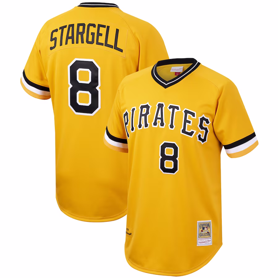 Willie Stargell Pittsburgh Pirates Mitchell & Ness Cooperstown Collection Authentic Jersey - Gold - Jersey