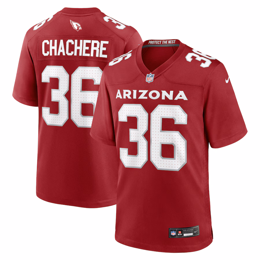 Men's Arizona Cardinals Andre Chachere Nike  Cardinal Team Game Jersey - Jersey
