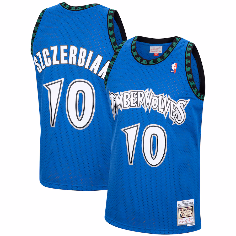 Men's Minnesota Timberwolves Wally Szczerbiak Mitchell & Ness Blue 2001/02 Hardwood Classics Swingman Jersey - Jersey