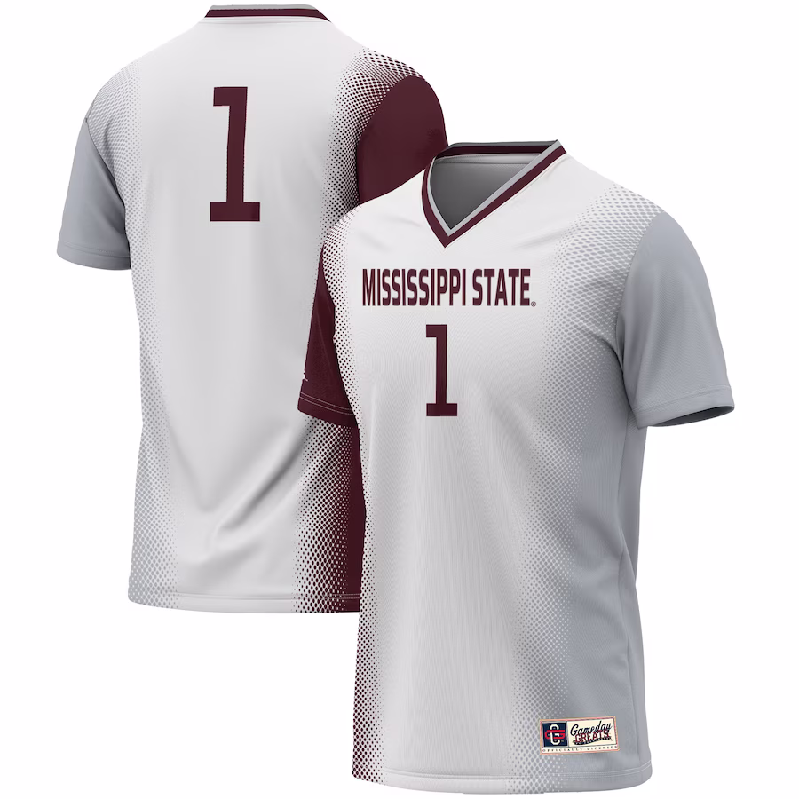 #1 Mississippi State Bulldogs GameDay Greats Youth  Lightweight Women's Soccer Jersey - White - Jersey