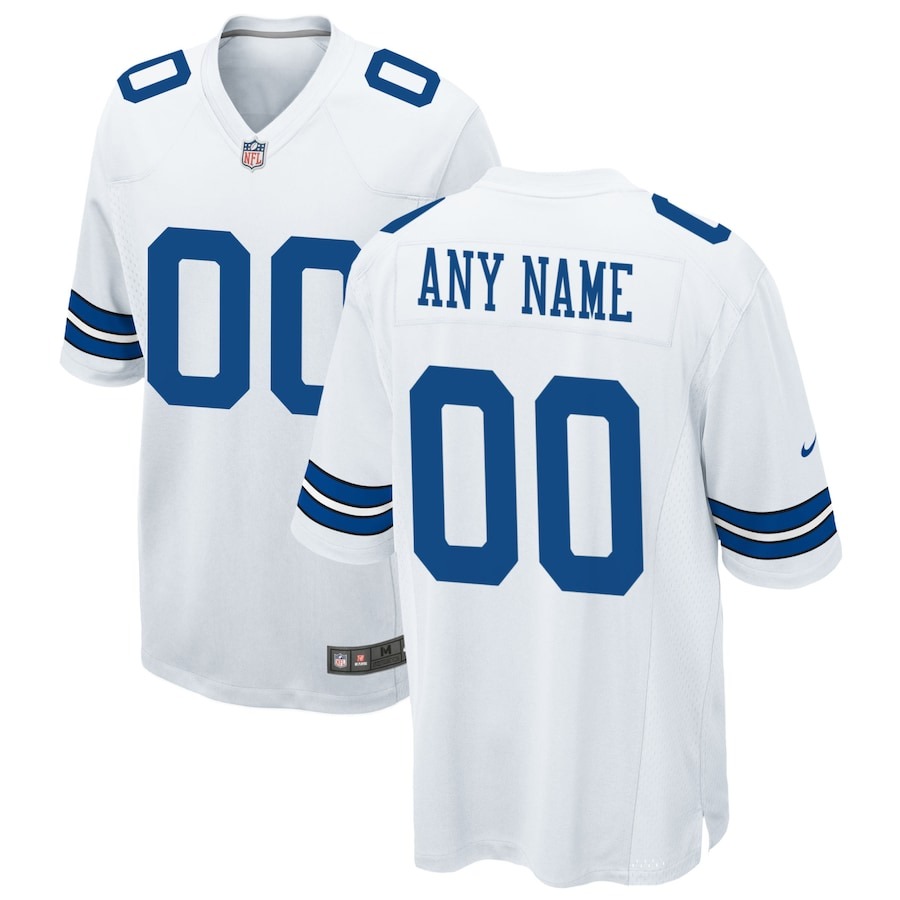 Men's Dallas Cowboys Nike White Custom Game Jersey - Jersey