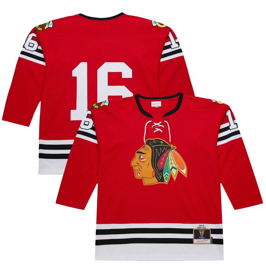 Men's Chicago Blackhawks Bobby Hull Scarlet 1960-61 Power Play Jersey - Jersey