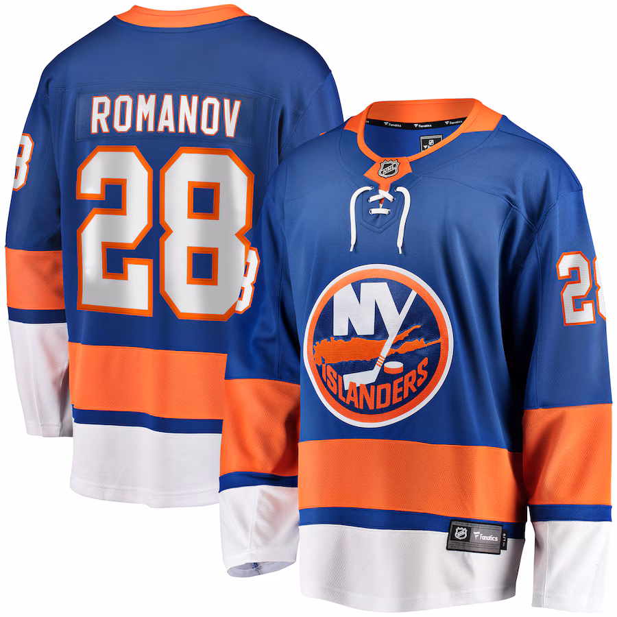 Men's New York Islanders Alexander Romanov Fanatics Blue Home Premier Breakaway Player Jersey - Jersey