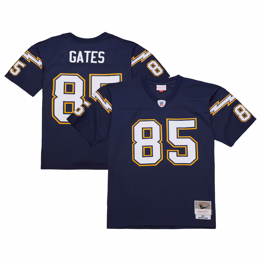 Men's Los Angeles Chargers Antonio Gates Mitchell & Ness Navy 2006 Legacy Replica Jersey - Jersey