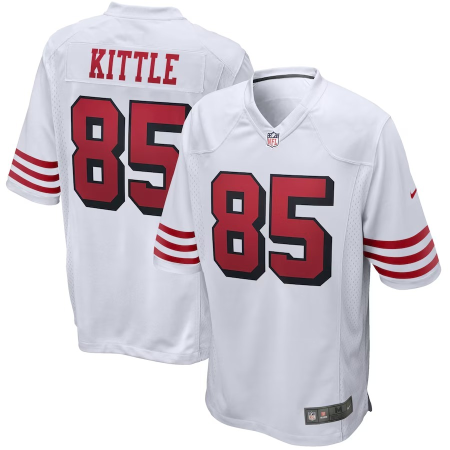 Men's San Francisco 49ers George Kittle Nike White Alternate Game Jersey - Jersey