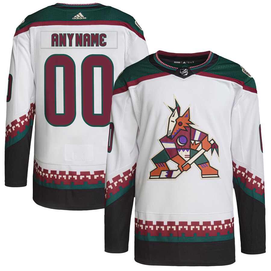 Men's Arizona Coyotes adidas White Primegreen Authentic Pro Custom Jersey - Jersey