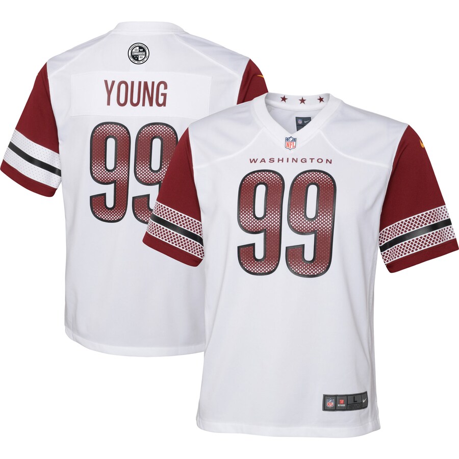 Youth Washington Commanders Chase Young Nike White Game Jersey - Jersey
