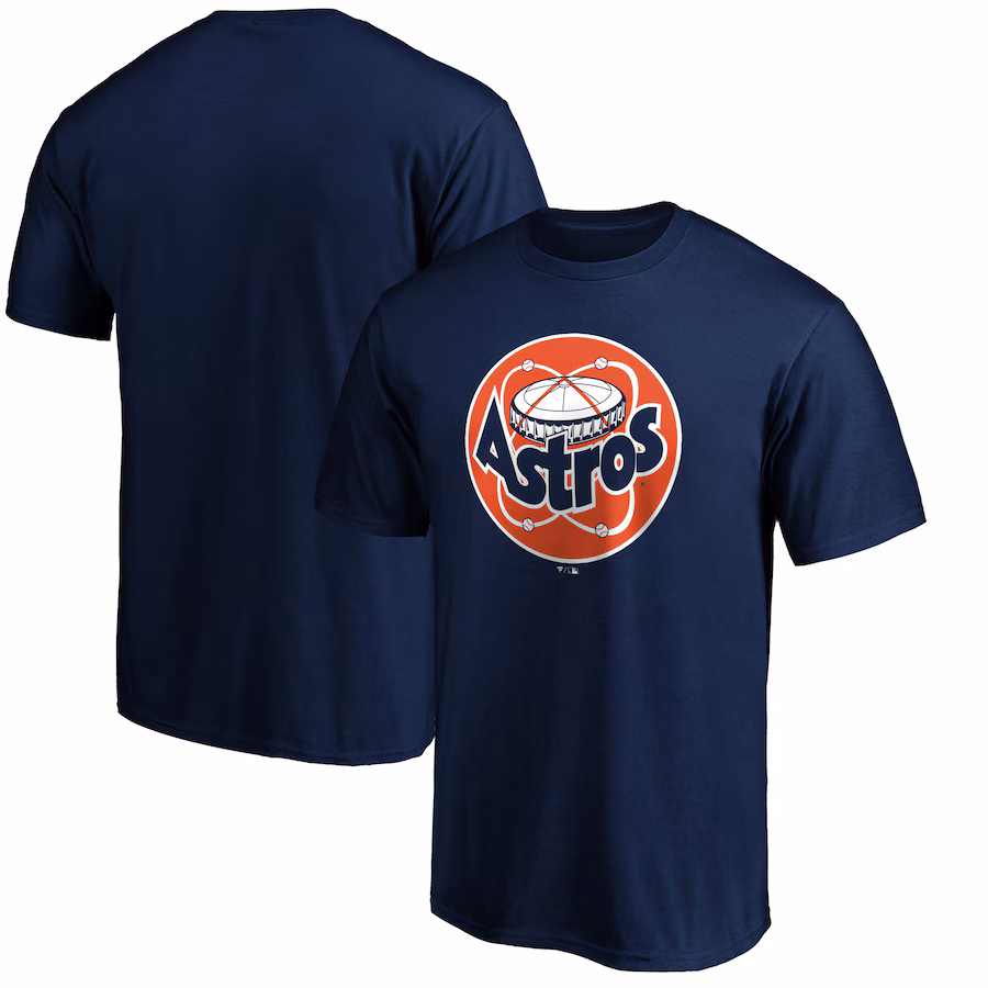 Men's Houston Astros Navy Cooperstown Collection Huntington Logo T-Shirt - Jersey