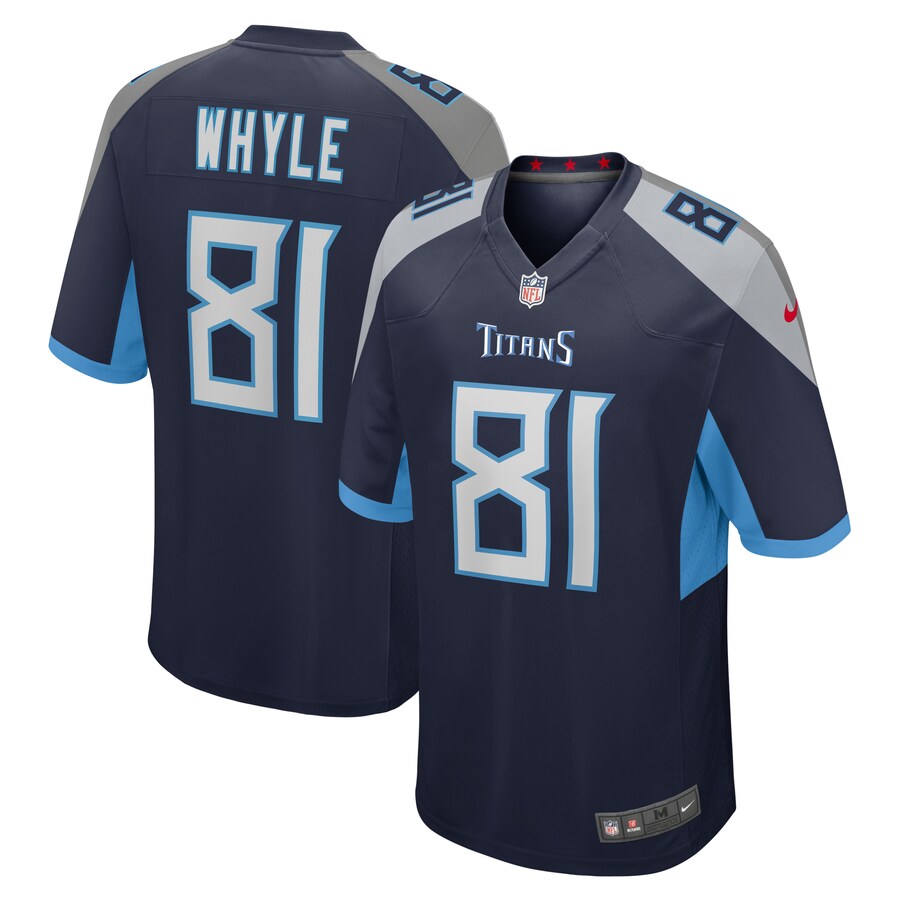 Men's Tennessee Titans Josh Whyle Nike  Navy Team Game Jersey - Jersey