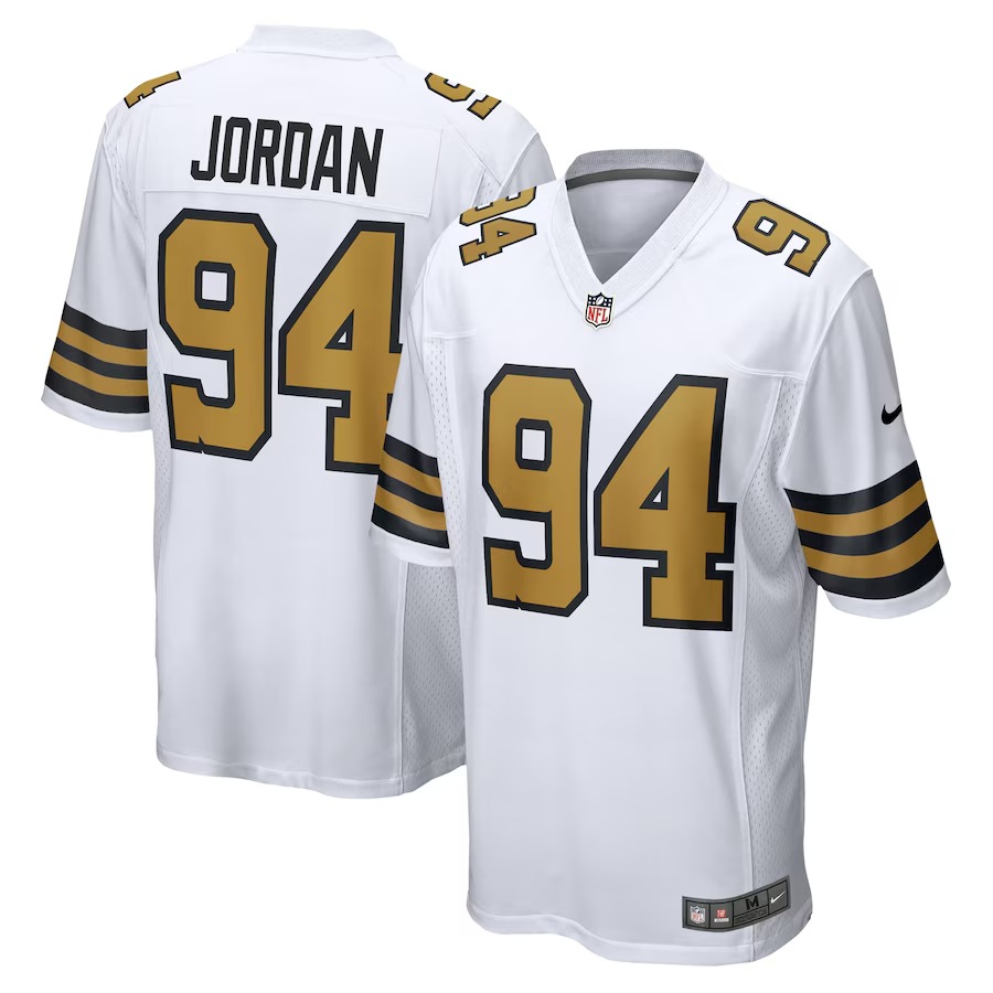 Men's New Orleans Saints Cameron Jordan Nike  White Alternate Game Jersey - Jersey