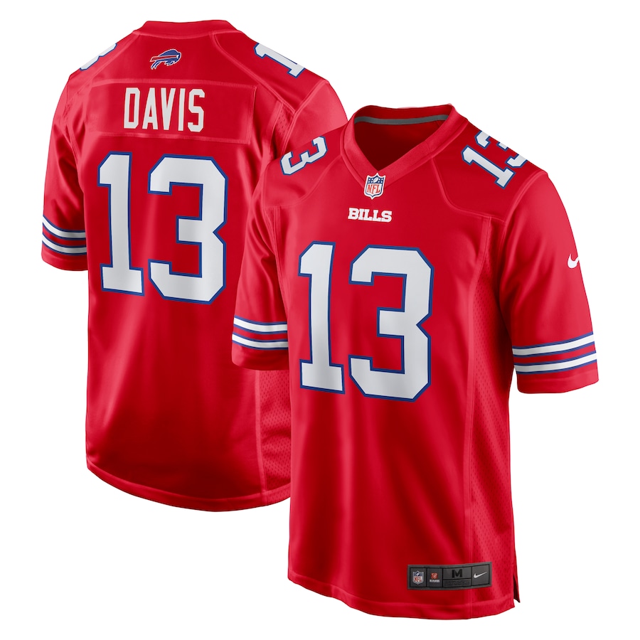 Men's Buffalo Bills Gabe Davis Nike Red Alternate Game Jersey - Jersey