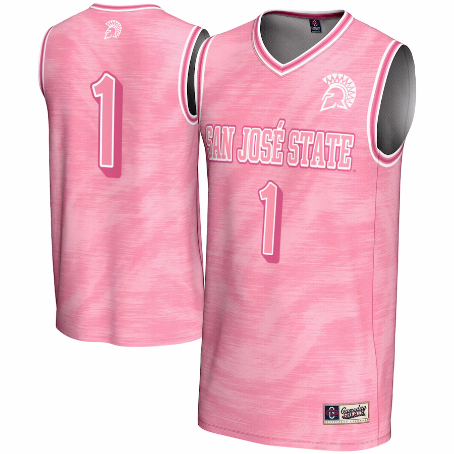 #1 San Jose State Spartans GameDay Greats Youth Lightweight Basketball Jersey - Pink - Jersey