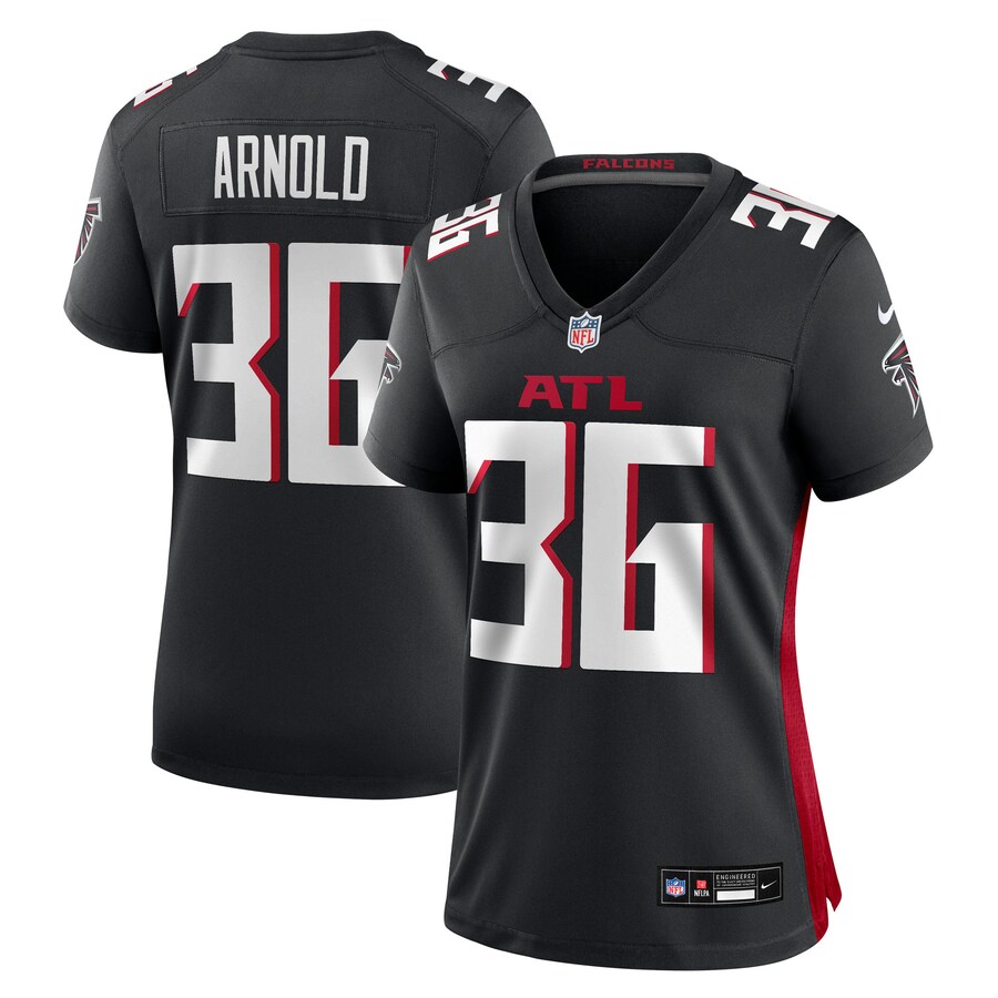 Women's Atlanta Falcons Grayland Arnold Nike Black Team Game Jersey - Jersey