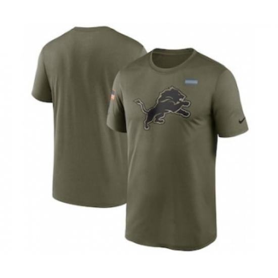 Men's Detroit Lions Football Olive 2021 Salute To Service Legend Performance T-Shirt - Jersey