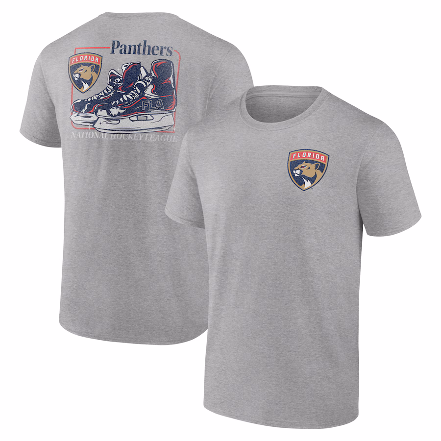 Men's Florida Panthers Heather Gray Glory Skates T-Shirt - Jersey