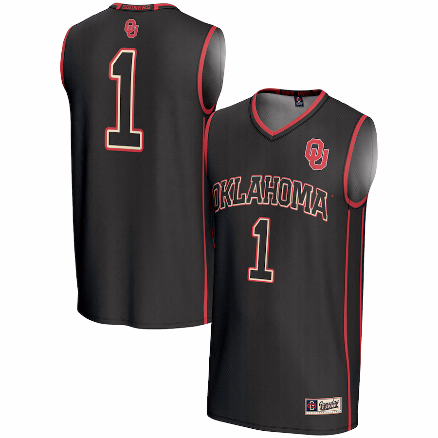Unisex GameDay Greats #1 Black Oklahoma Sooners Lightweight Basketball Jersey - Jersey
