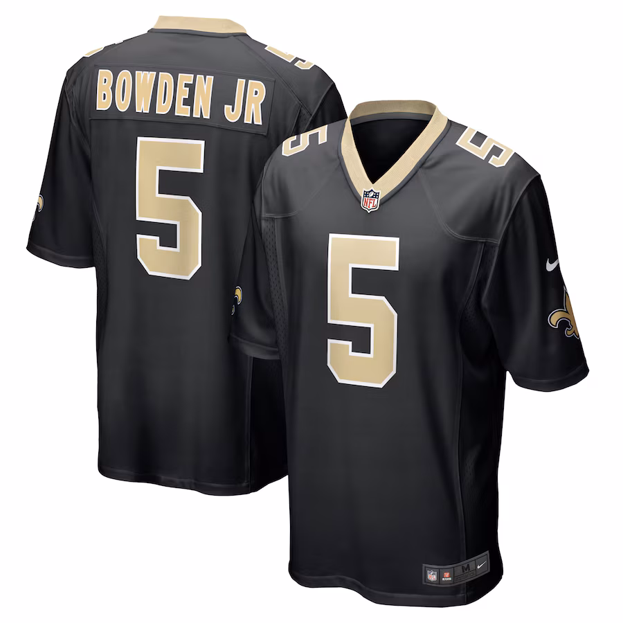 Men's New Orleans Saints Lynn Bowden Jr. Nike  Black Team Game Jersey - Jersey