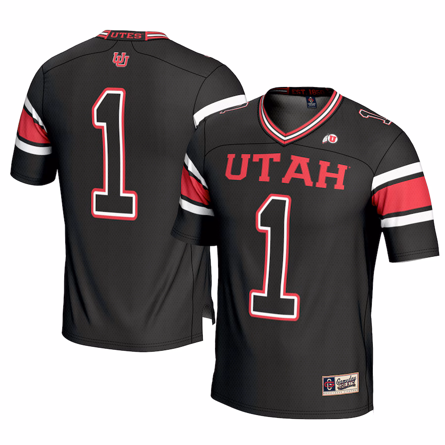 Youth GameDay Greats #1 Black Utah Utes Football Jersey - Jersey