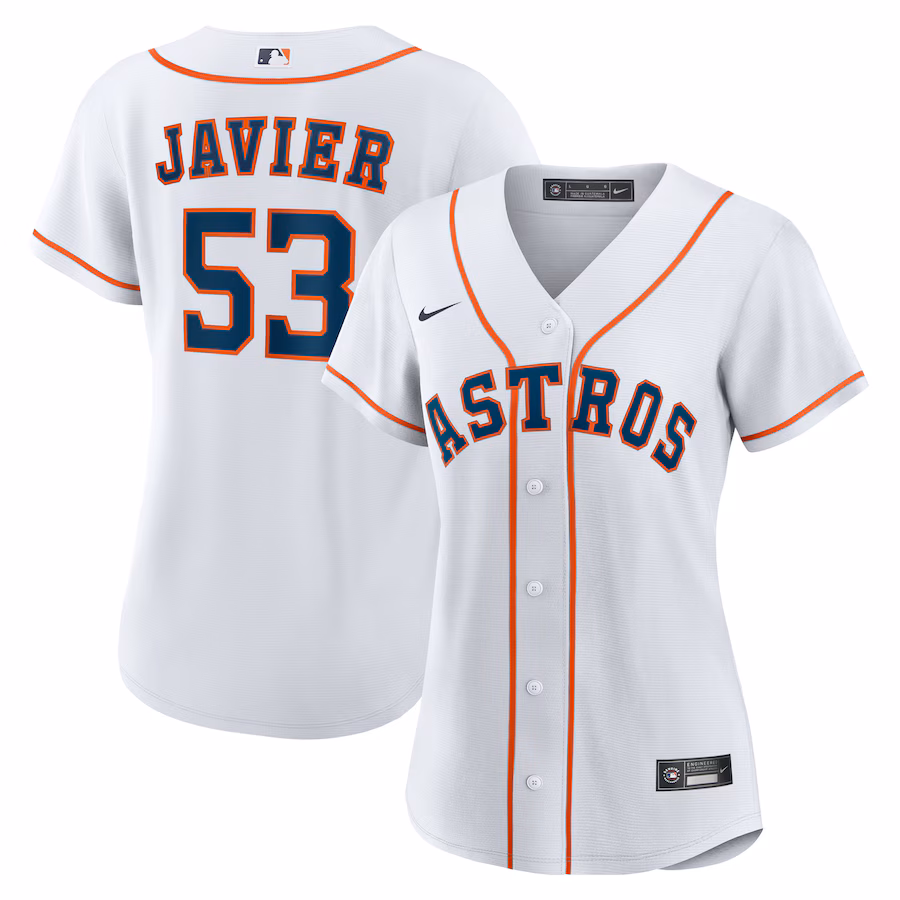 Women's Houston Astros Cristian Javier Nike White Home Replica Jersey - Jersey
