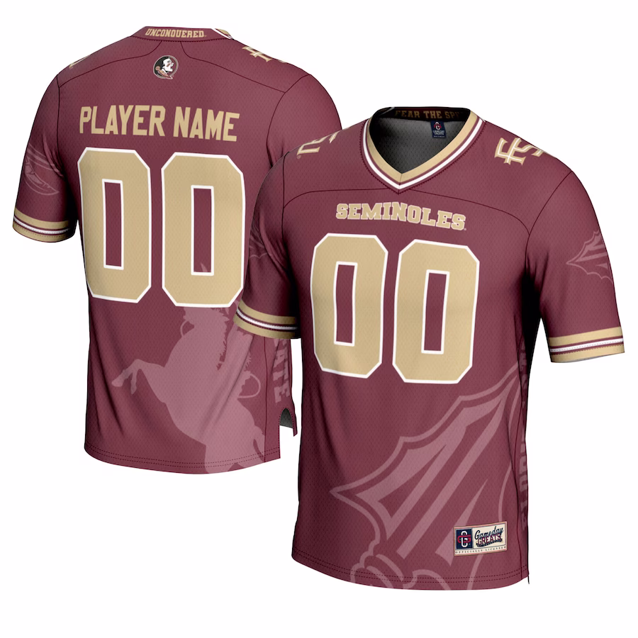 Florida State Seminoles GameDay Greats Youth Icon Print NIL Pick-A-Player Football Jersey - Garnet - Jersey