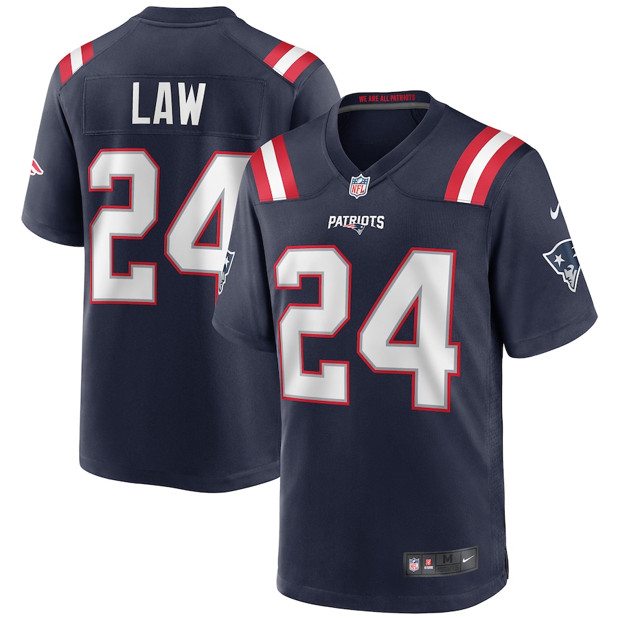 Men's New England Patriots Ty Law Nike Navy Game Retired Player Jersey - Jersey