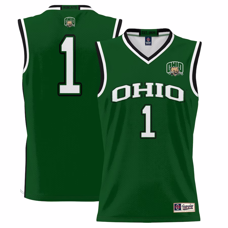 #1  Ohio Bobcats GameDay Greats  Lightweight Basketball Jersey - Green - Jersey