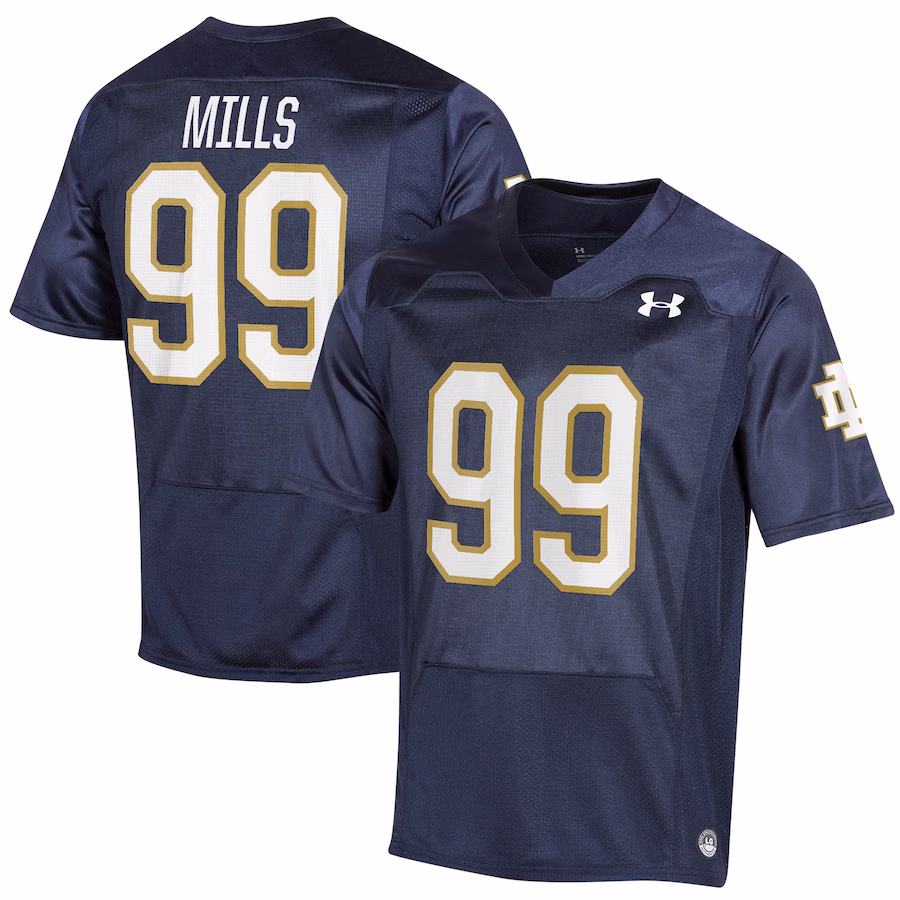 Rylie Mills Notre Dame Fighting Irish Under Armour Replica Jersey - Navy - Jersey