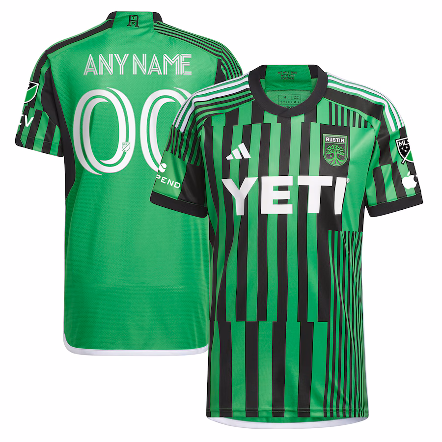Men's Austin FC adidas Green 2023 Las Voces Kit Authentic Custom Jersey - Jersey