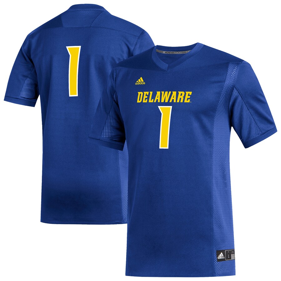 Men's adidas #1 Royal Delaware Fightin' Blue Hens Replica Football Jersey - Jersey