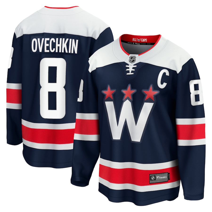 Men's Washington Capitals Alexander Ovechkin Fanatics Navy Alternate Premier Breakaway Player Jersey - Jersey