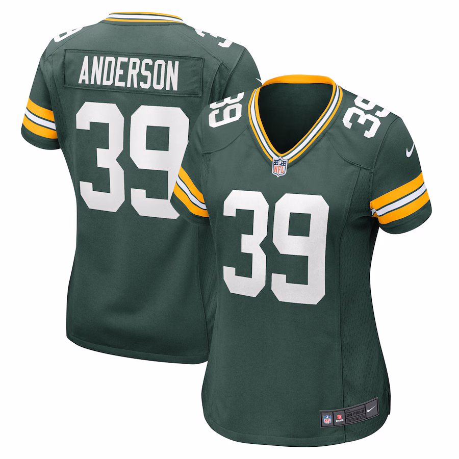 Women's Green Bay Packers Zayne Anderson Nike  Green Team Game Jersey - Jersey