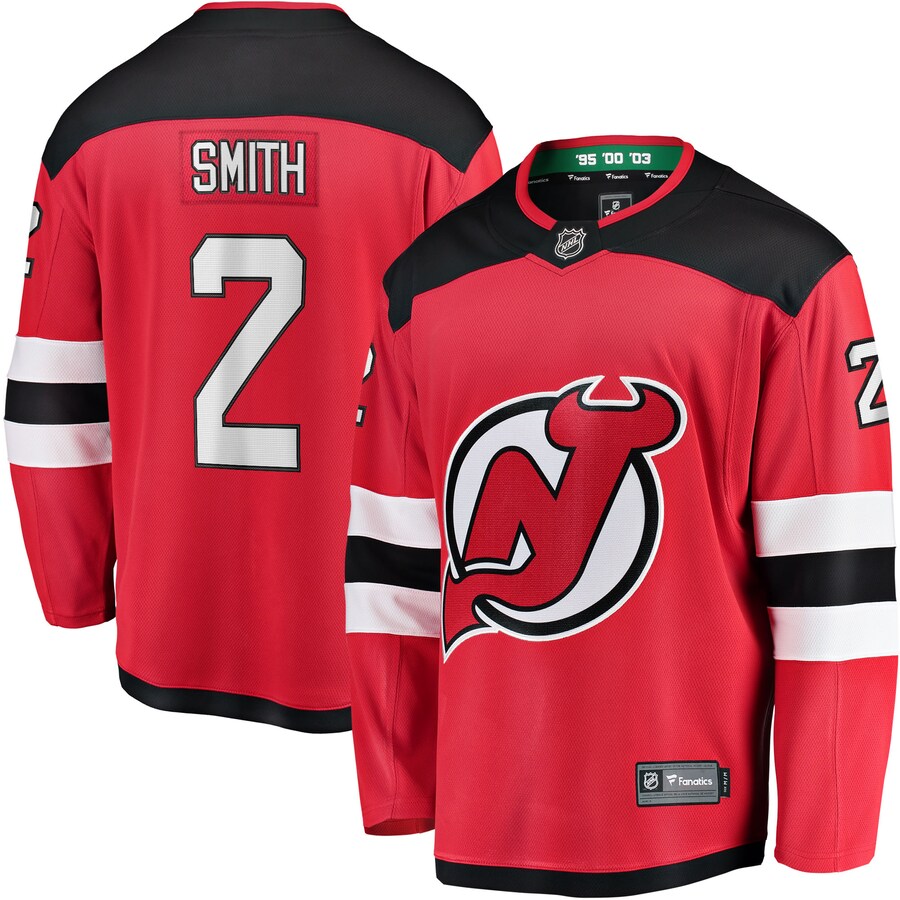 Men's New Jersey Devils Brendan Smith Fanatics Branded Red Home Breakaway Player Jersey - Jersey