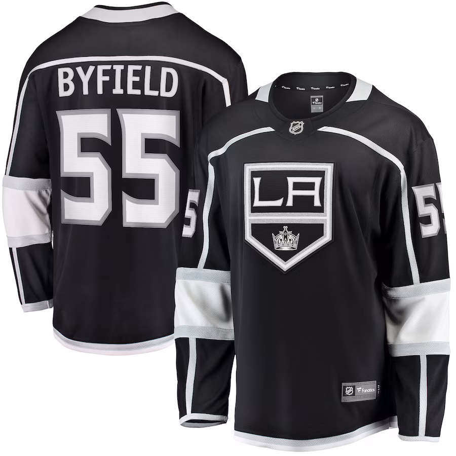 Men's Los Angeles Kings Quinton Byfield Fanatics Black Home Team Breakaway Player Jersey - Jersey