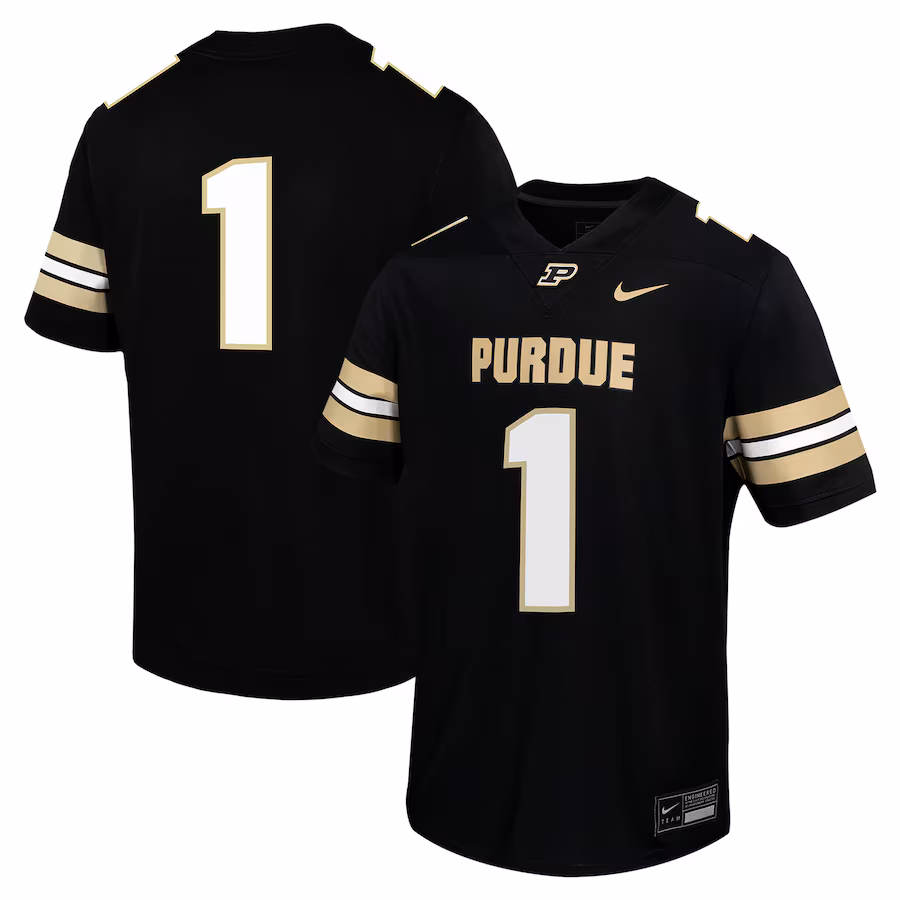 Youth Nike #1 Black Purdue Boilermakers Untouchable Football Jersey - Jersey
