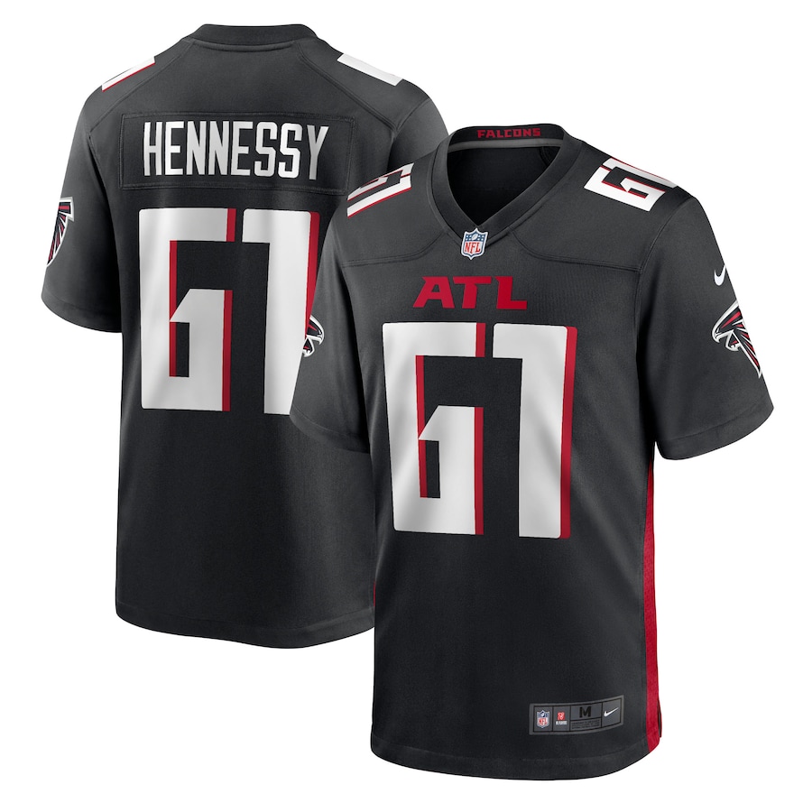 Men's Atlanta Falcons Matt Hennessy Nike Black Team Game Jersey - Jersey