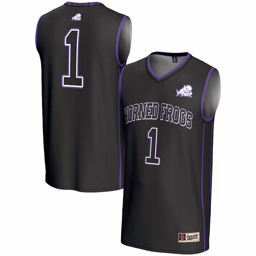 Unisex GameDay Greats #1 Black TCU Horned Frogs Lightweight Basketball Jersey - Jersey