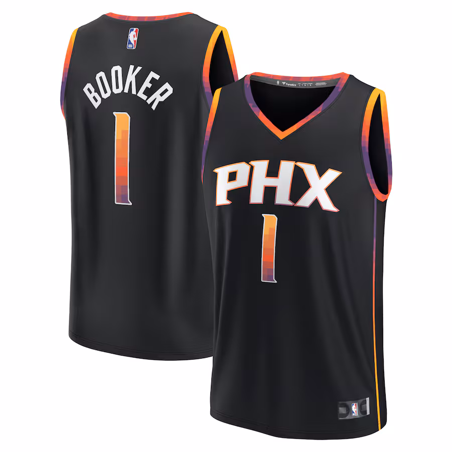 Youth Phoenix Suns Devin Booker Fanatics Black Fast Break Player Jersey - Statement Edition - Jersey